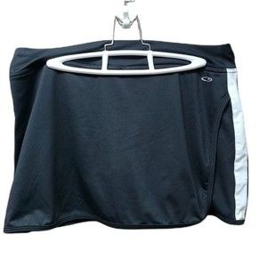 C9 womens workout black white front slit skort with back key pocket medium